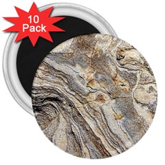 Background Structure Abstract Grain Marble Texture 3  Magnets (10 Pack)  by Nexatart