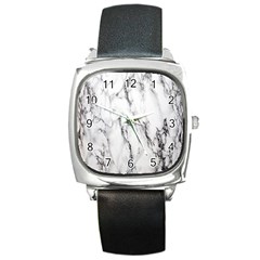 Marble Granite Pattern And Texture Square Metal Watch by Nexatart