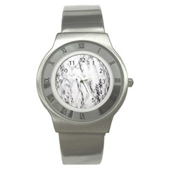 Marble Granite Pattern And Texture Stainless Steel Watch by Nexatart