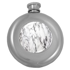 Marble Granite Pattern And Texture Round Hip Flask (5 Oz) by Nexatart