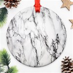 Marble Granite Pattern And Texture Round Ornament (Two Sides) Front