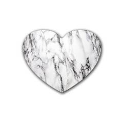 Marble Granite Pattern And Texture Rubber Coaster (heart)  by Nexatart