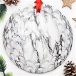 Marble Granite Pattern And Texture Round Filigree Ornament (Two Sides) Front