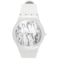 Marble Granite Pattern And Texture Round Plastic Sport Watch (m) by Nexatart