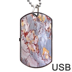 Marble Pattern Dog Tag Usb Flash (one Side) by Nexatart