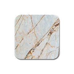 Marble Texture White Pattern Surface Effect Rubber Square Coaster (4 Pack)  by Nexatart