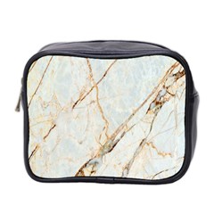 Marble Texture White Pattern Surface Effect Mini Toiletries Bag 2-side by Nexatart