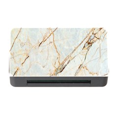 Marble Texture White Pattern Surface Effect Memory Card Reader With Cf by Nexatart