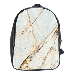 Marble Texture White Pattern Surface Effect School Bag (xl) by Nexatart