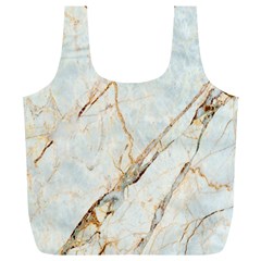 Marble Texture White Pattern Surface Effect Full Print Recycle Bags (l)  by Nexatart