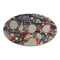 Marbling Oval Magnet by Nexatart