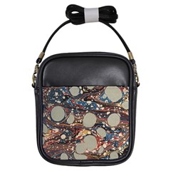 Marbling Girls Sling Bags