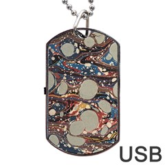 Marbling Dog Tag Usb Flash (one Side) by Nexatart