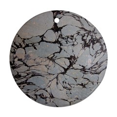 Slate Marble Texture Ornament (Round)