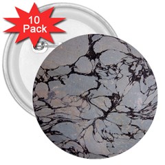 Slate Marble Texture 3  Buttons (10 pack) 