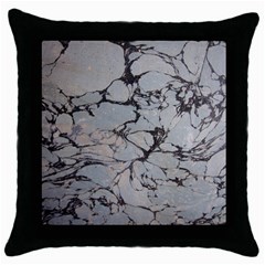 Slate Marble Texture Throw Pillow Case (Black)