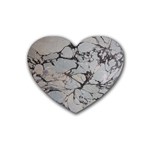 Slate Marble Texture Heart Coaster (4 pack)  Front