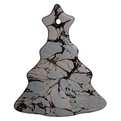 Slate Marble Texture Christmas Tree Ornament (Two Sides)