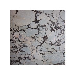 Slate Marble Texture Small Satin Scarf (Square)