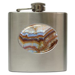 Wall Marble Pattern Texture Hip Flask (6 Oz) by Nexatart