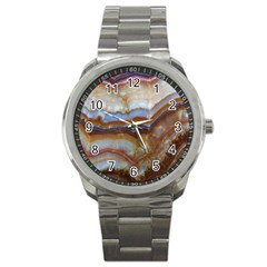 Wall Marble Pattern Texture Sport Metal Watch by Nexatart