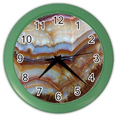 Wall Marble Pattern Texture Color Wall Clocks by Nexatart