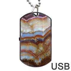 Wall Marble Pattern Texture Dog Tag Usb Flash (one Side) by Nexatart