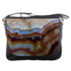 Wall Marble Pattern Texture Messenger Bags by Nexatart