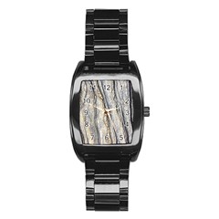 Texture Structure Marble Surface Background Stainless Steel Barrel Watch by Nexatart