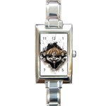 Warrior Panda T Shirt Rectangle Italian Charm Watch Front