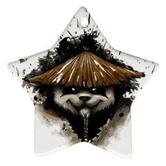 Warrior Panda T Shirt Ornament (star)