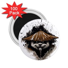 Warrior Panda T Shirt 2 25  Magnets (100 Pack)  by AmeeaDesign