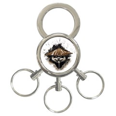 Warrior Panda T Shirt 3-ring Key Chains by AmeeaDesign