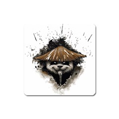 Warrior Panda T Shirt Square Magnet by AmeeaDesign