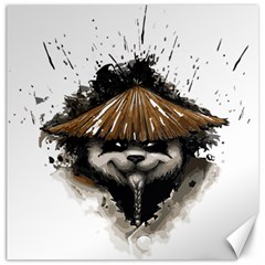 Warrior Panda T Shirt Canvas 12  X 12   by AmeeaDesign