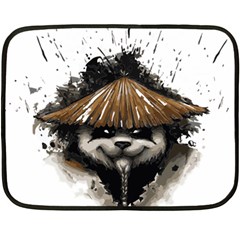 Warrior Panda T Shirt Fleece Blanket (mini) by AmeeaDesign