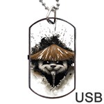 Warrior Panda T Shirt Dog Tag USB Flash (One Side) Front