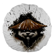 Warrior Panda T Shirt Large 18  Premium Round Cushions by AmeeaDesign