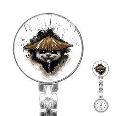 Warrior Panda T Shirt Stainless Steel Nurses Watch by AmeeaDesign