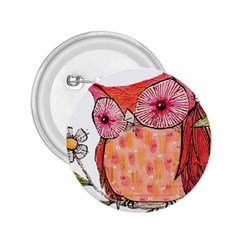 Summer Colourful Owl T Shirt 2 25  Buttons by AmeeaDesign