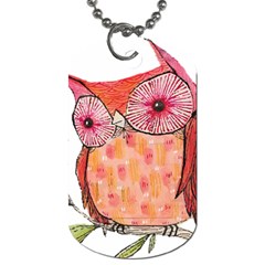 Summer Colourful Owl T Shirt Dog Tag (one Side) by AmeeaDesign