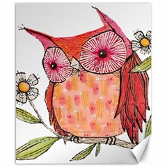 Summer Colourful Owl T Shirt Canvas 8  X 10  by AmeeaDesign