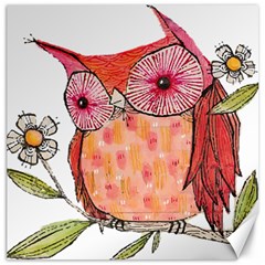 Summer Colourful Owl T Shirt Canvas 12  X 12   by AmeeaDesign