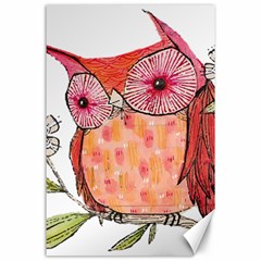 Summer Colourful Owl T Shirt Canvas 24  X 36  by AmeeaDesign