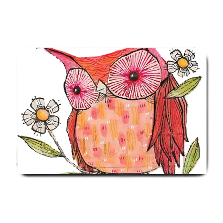 Summer Colourful Owl T Shirt Small Doormat 