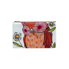 Summer Colourful Owl T Shirt Cosmetic Bag (small)  by AmeeaDesign