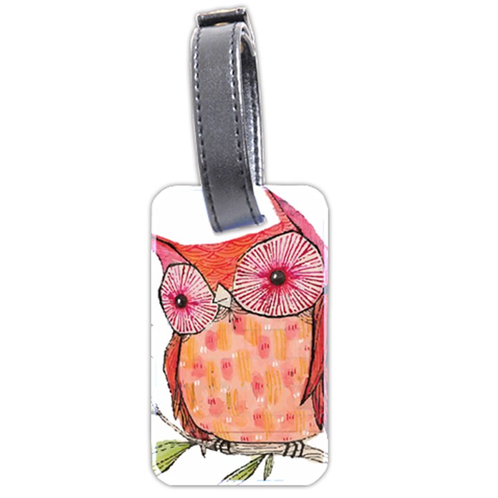 Summer Colourful Owl T Shirt Luggage Tags (Two Sides)