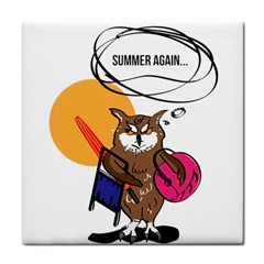 Owl That Hates Summer T Shirt Tile Coasters