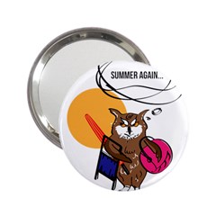 Owl That Hates Summer T Shirt 2 25  Handbag Mirrors by AmeeaDesign