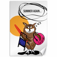 Owl That Hates Summer T Shirt Canvas 20  X 30  